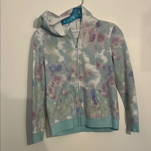 SO Kids Tie-Dye Hoodie - Green, Purple, White